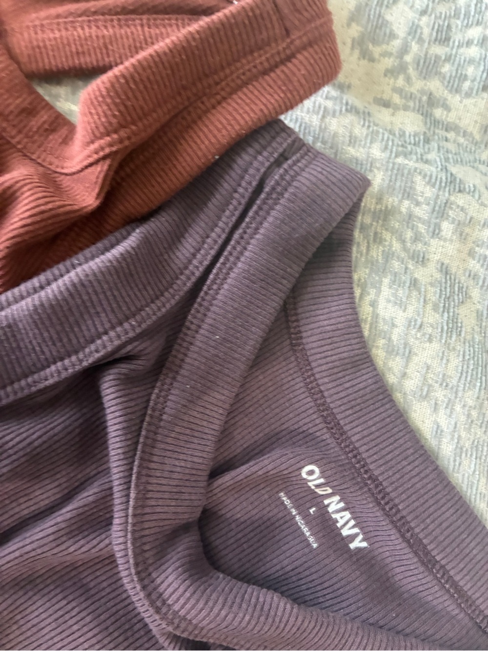 Women’s Ribbed Tank Top lot- Mint, Rust, Plum - Picture 2 of 5